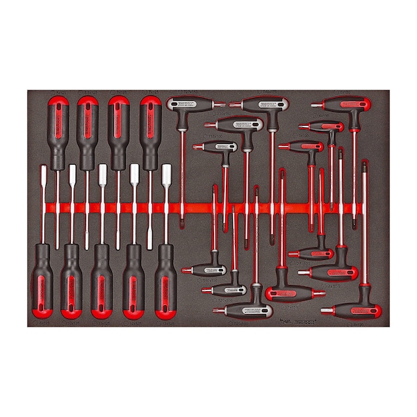 23 Piece Nut Driver And T Handle Wrench Set In Eva - Ttex23